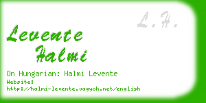 levente halmi business card